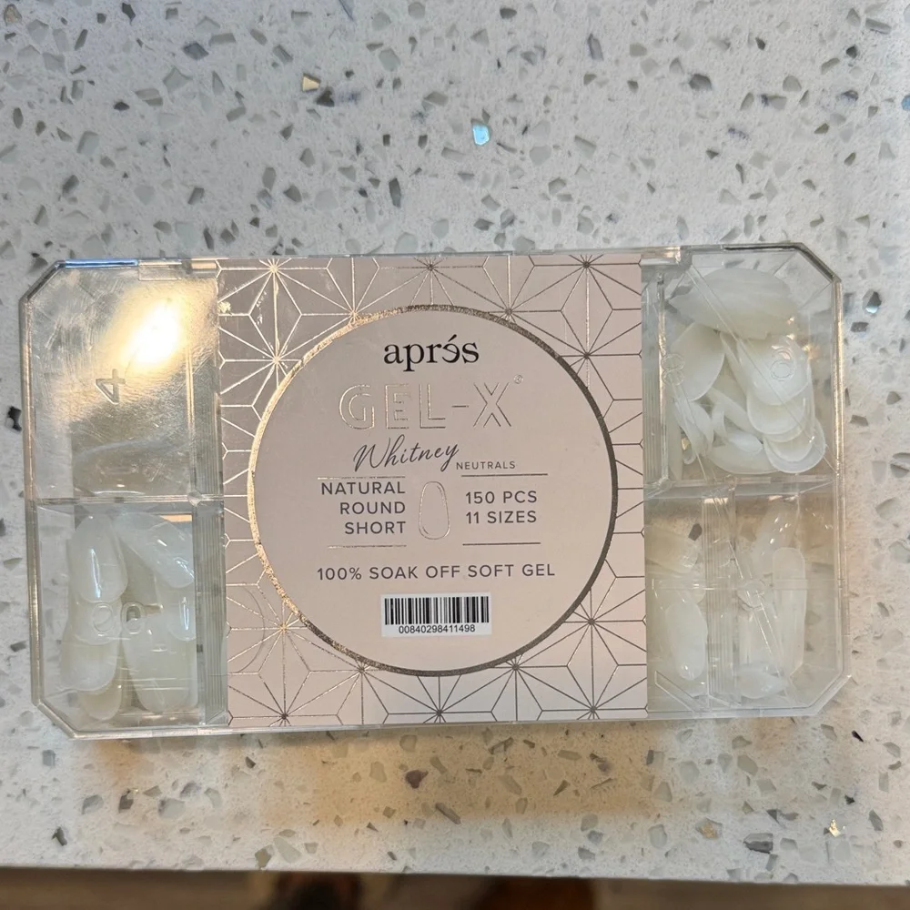 Aprés Gel-X Natural Round Press-On Nails - White - Picture 2 of 7